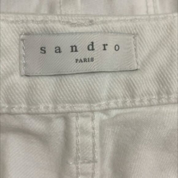 NWOT SANDRO Paris Women's White Skinny Jean Pants Size 10 - Picture 6 of 7